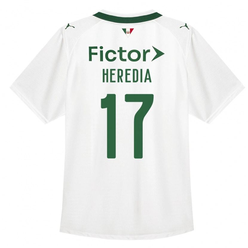 Danxen Criança Camisola Jesus Heredia #17 Verde Branco Alternativa 2026/27 Camisa