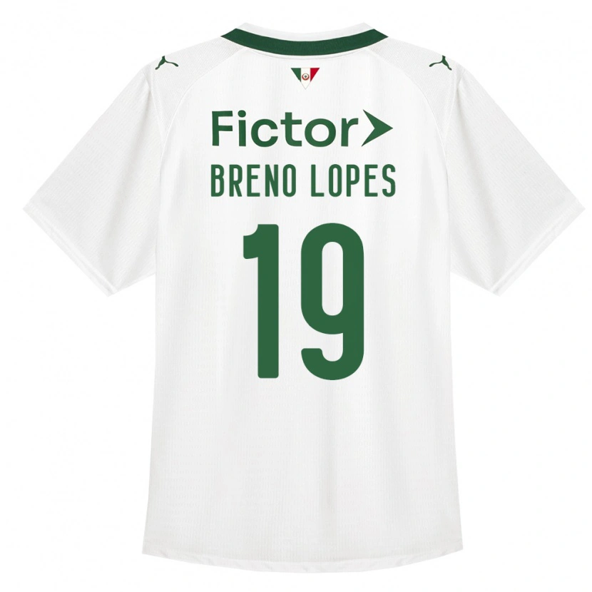 Danxen Criança Camisola Breno Lopes #19 Verde Branco Alternativa 2026/27 Camisa