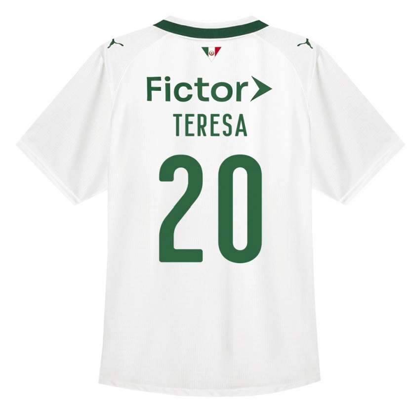 Danxen Criança Camisola Felipe Teresa #20 Verde Branco Alternativa 2026/27 Camisa