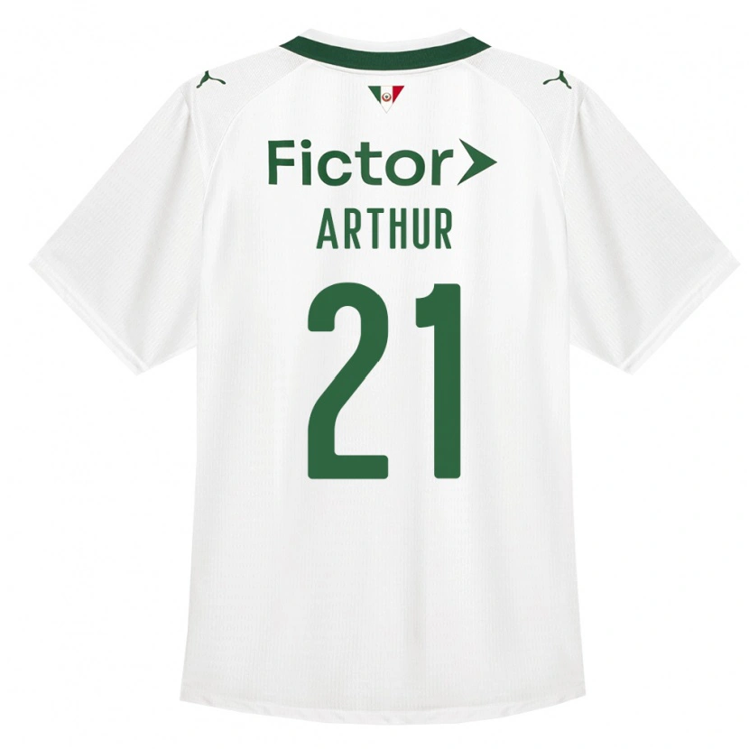 Danxen Criança Camisola Luis Arthur #21 Verde Branco Alternativa 2026/27 Camisa