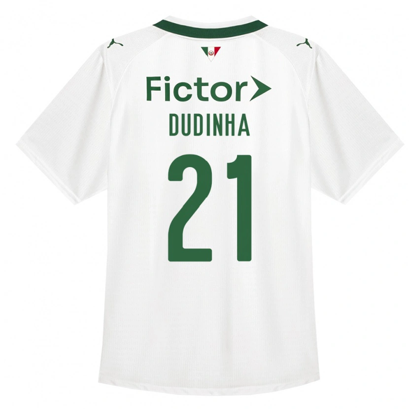 Danxen Criança Camisola Dudinha #21 Verde Branco Alternativa 2026/27 Camisa