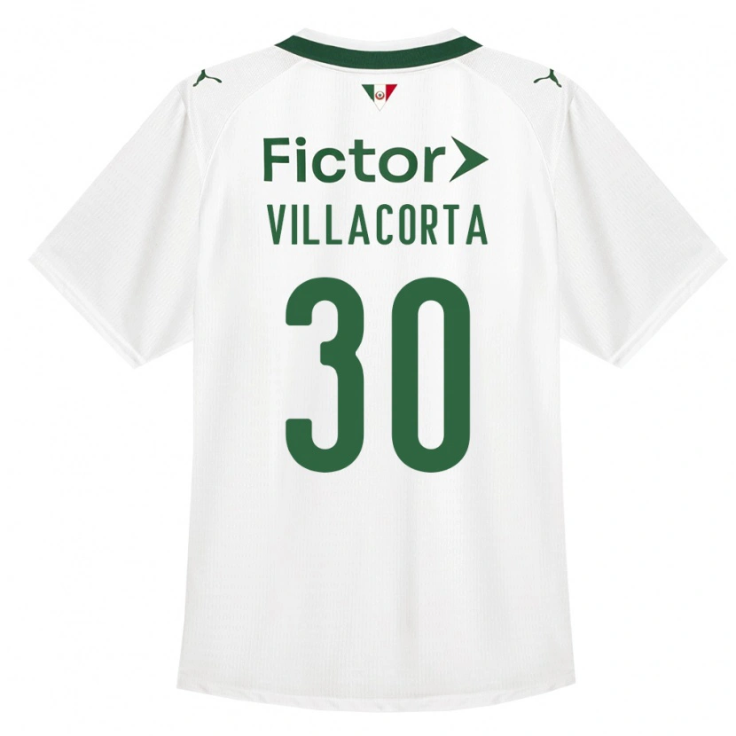 Danxen Criança Camisola Rodrigo Villacorta #30 Verde Branco Alternativa 2026/27 Camisa