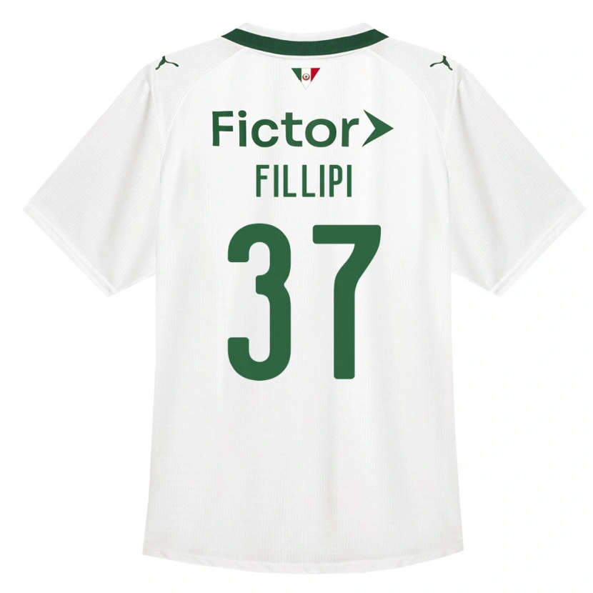 Danxen Criança Camisola Riquelme Fillipi #37 Verde Branco Alternativa 2026/27 Camisa