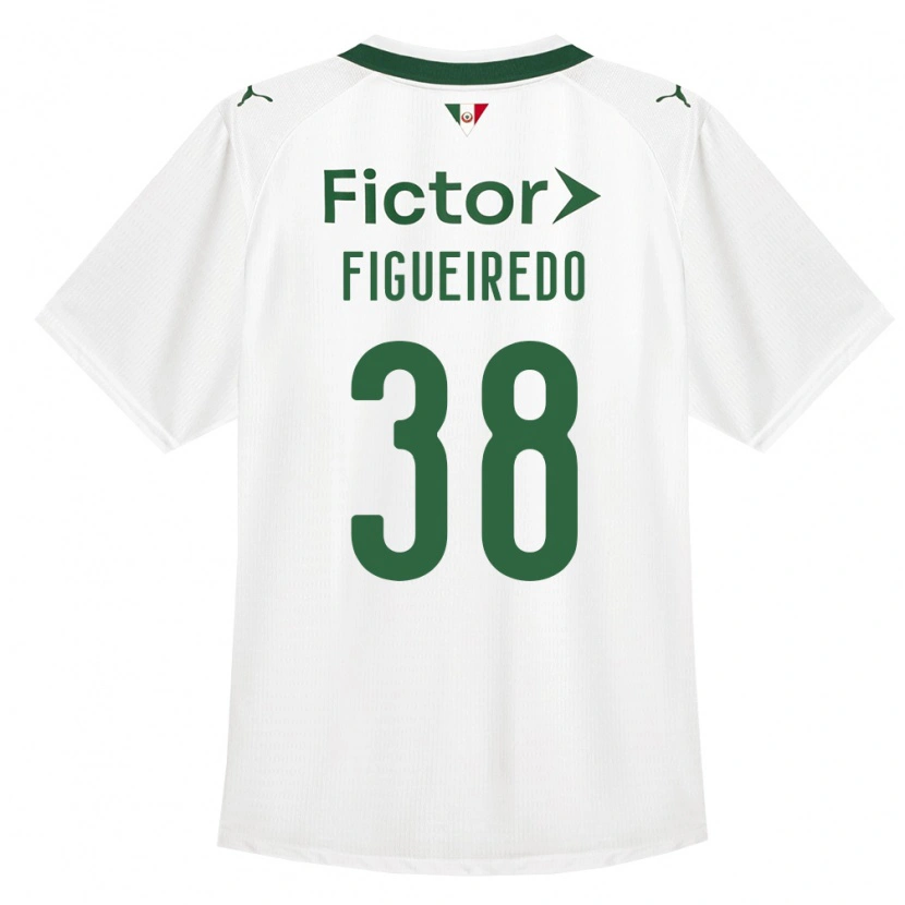 Danxen Criança Camisola Figueiredo #38 Verde Branco Alternativa 2026/27 Camisa