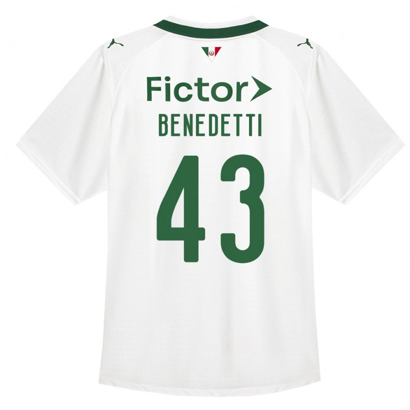 Danxen Criança Camisola Luis Benedetti #43 Verde Branco Alternativa 2026/27 Camisa