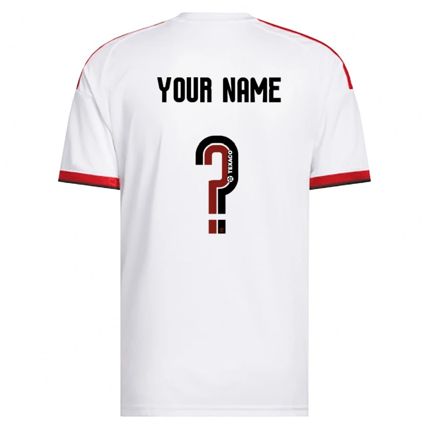Danxen Criança Camisola Seu Nome #0 Branco Vermelho Preto Alternativa 2026/27 Camisa