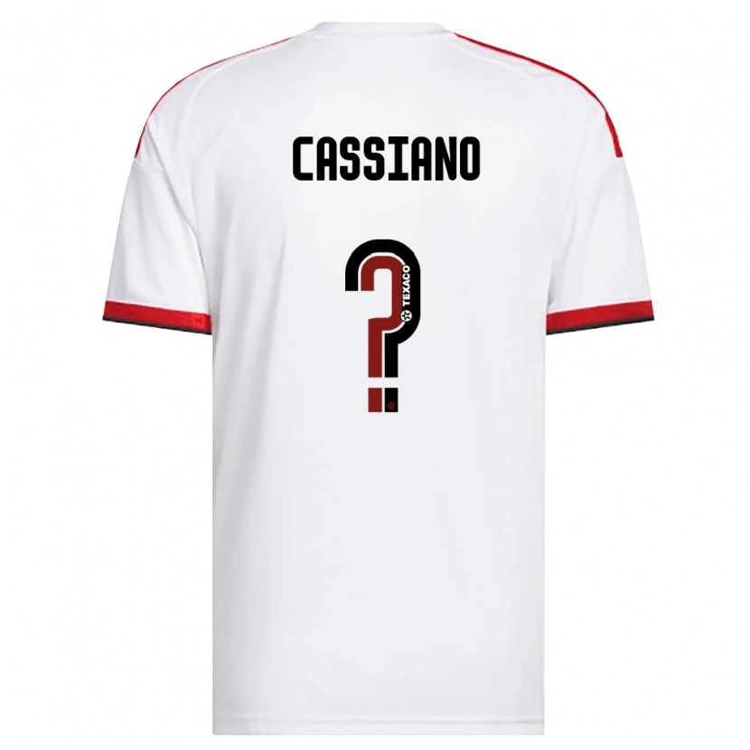 Danxen Criança Camisola Matheus Cassiano Siqueira Ds Santos #0 Branco Vermelho Preto Alternativa 2026/27 Camisa