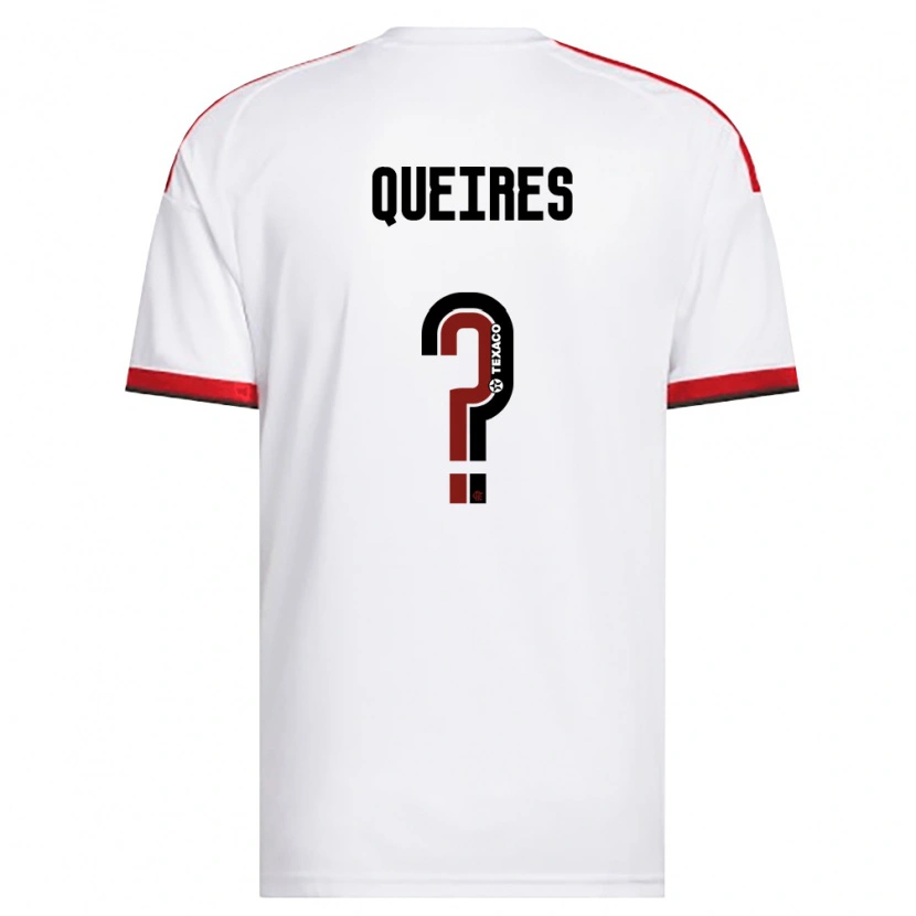 Danxen Criança Camisola Daniel Queires #0 Branco Vermelho Preto Alternativa 2026/27 Camisa