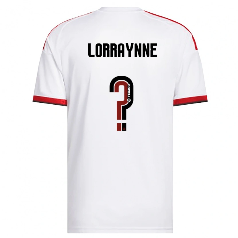 Danxen Criança Camisola Lorraynne #0 Branco Vermelho Preto Alternativa 2026/27 Camisa
