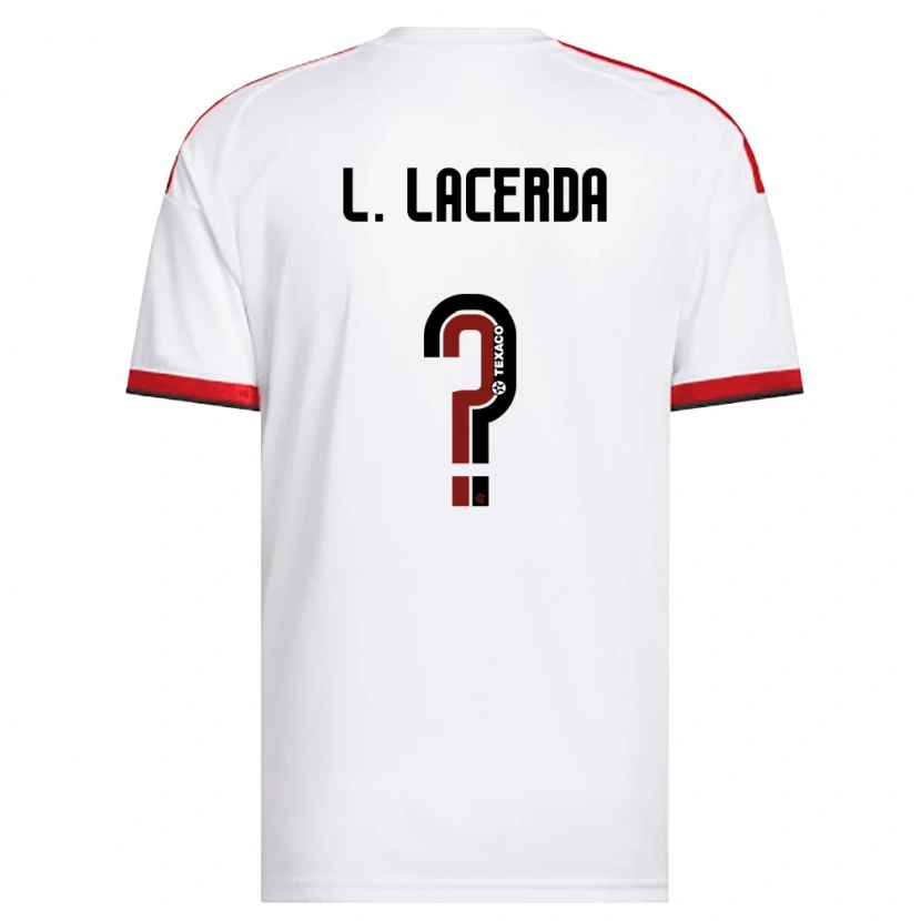 Danxen Criança Camisola Iago Lacerda #0 Branco Vermelho Preto Alternativa 2026/27 Camisa