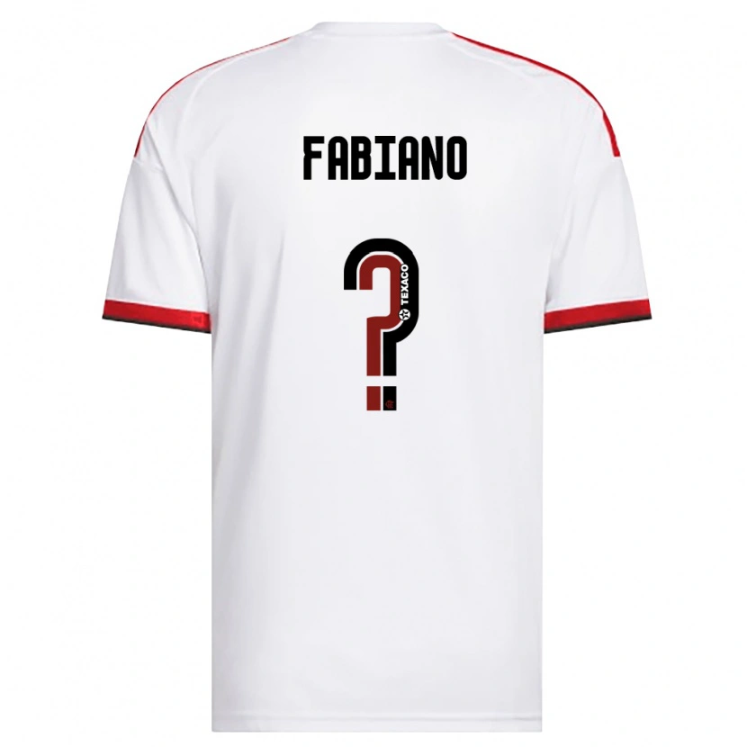 Danxen Criança Camisola Fabiano #0 Branco Vermelho Preto Alternativa 2026/27 Camisa