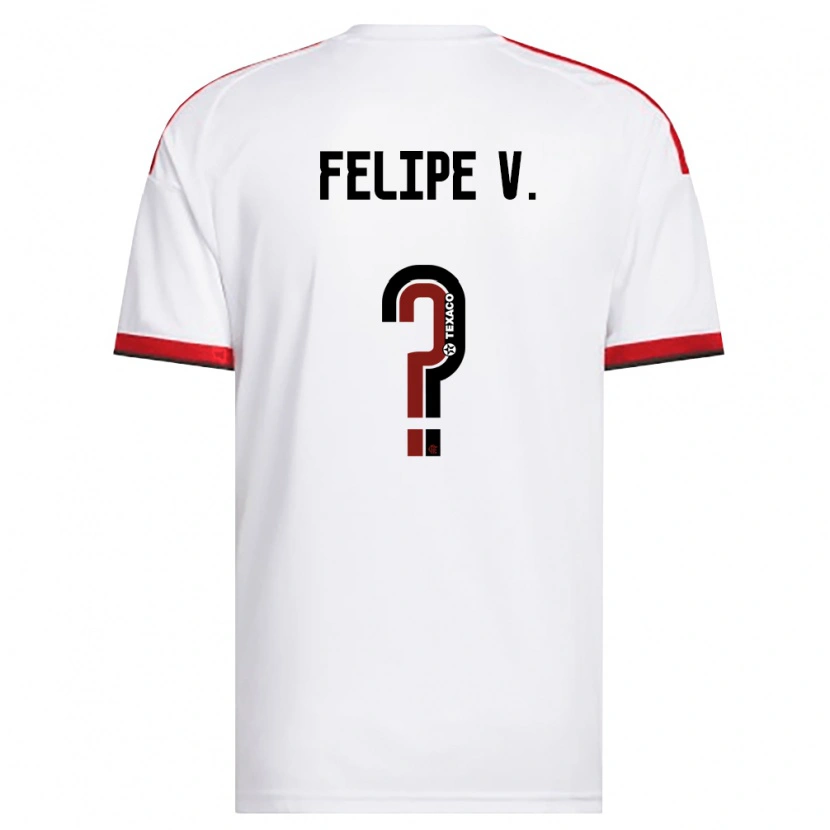 Danxen Criança Camisola Felipe Vieira #0 Branco Vermelho Preto Alternativa 2026/27 Camisa