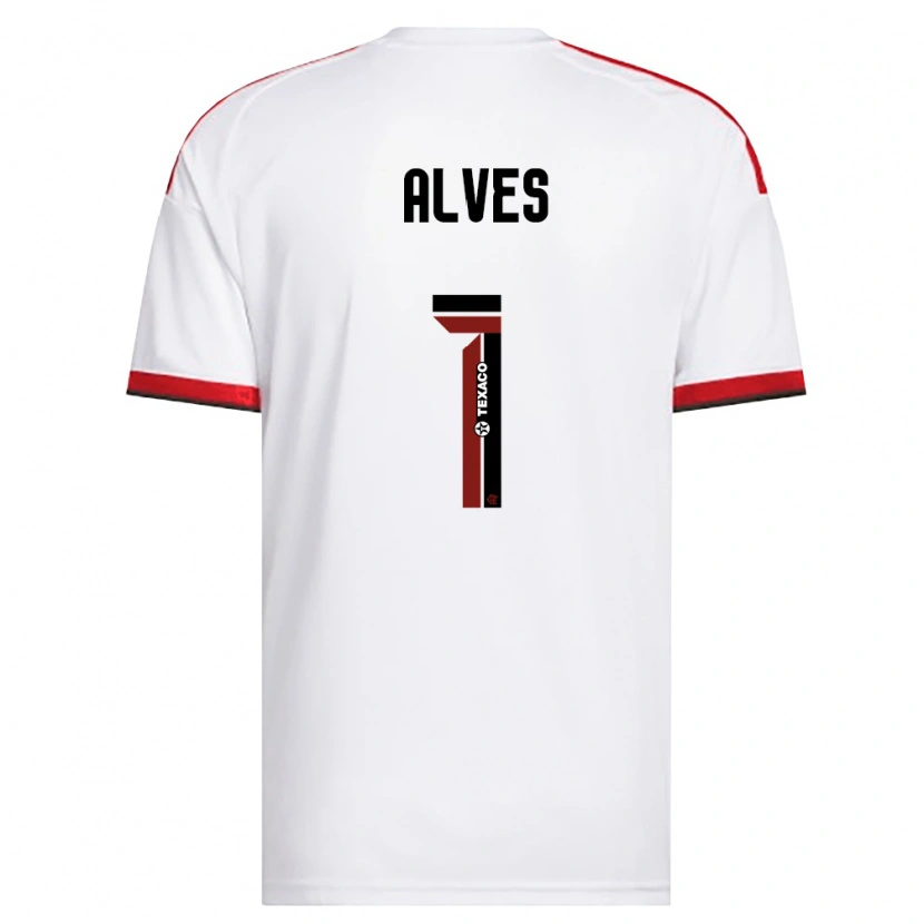 Danxen Criança Camisola Diego Alves #1 Branco Vermelho Preto Alternativa 2026/27 Camisa