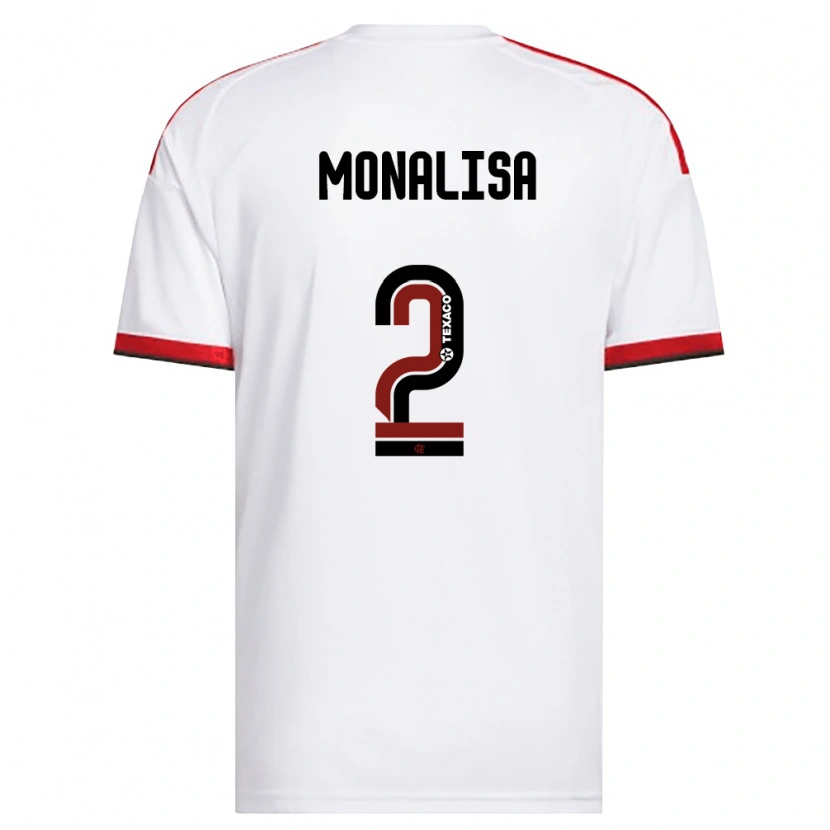 Danxen Criança Camisola Monalisa #2 Branco Vermelho Preto Alternativa 2026/27 Camisa