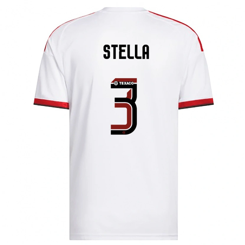 Danxen Criança Camisola Stella #3 Branco Vermelho Preto Alternativa 2026/27 Camisa