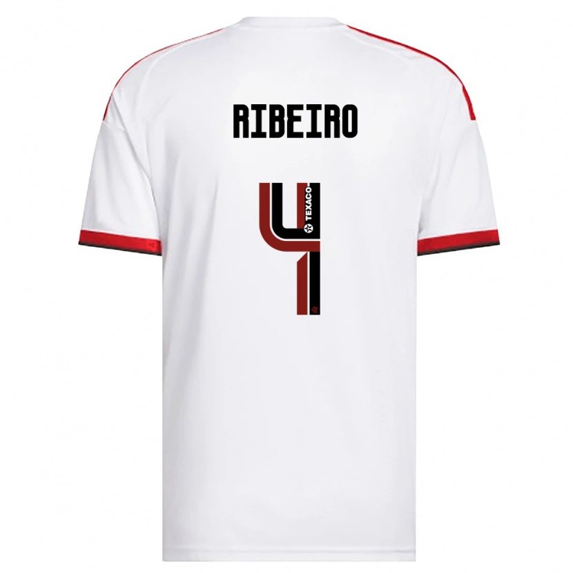 Danxen Criança Camisola Valmir Ribeiro #4 Branco Vermelho Preto Alternativa 2026/27 Camisa