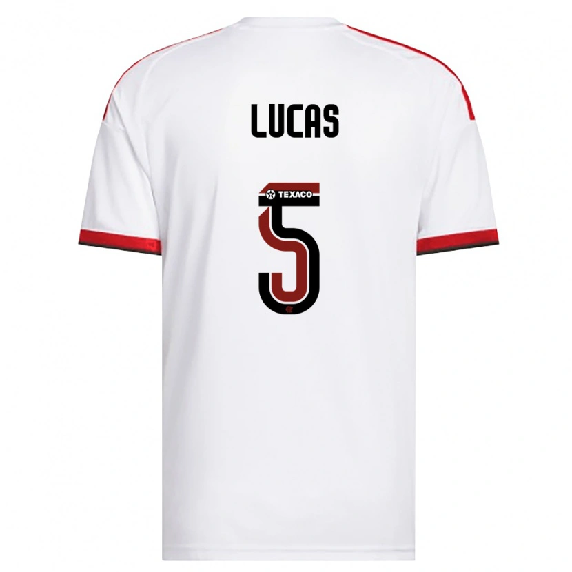 Danxen Criança Camisola Rayan Lucas #5 Branco Vermelho Preto Alternativa 2026/27 Camisa