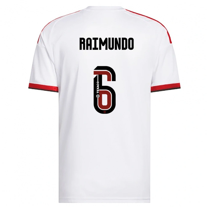Danxen Criança Camisola Raimundo Ykaro Santos Silva #6 Branco Vermelho Preto Alternativa 2026/27 Camisa