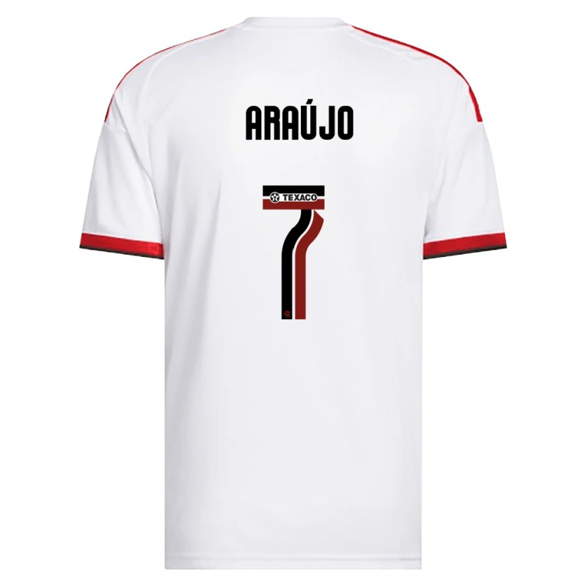 Danxen Criança Camisola Luiz Araújo #7 Branco Vermelho Preto Alternativa 2026/27 Camisa