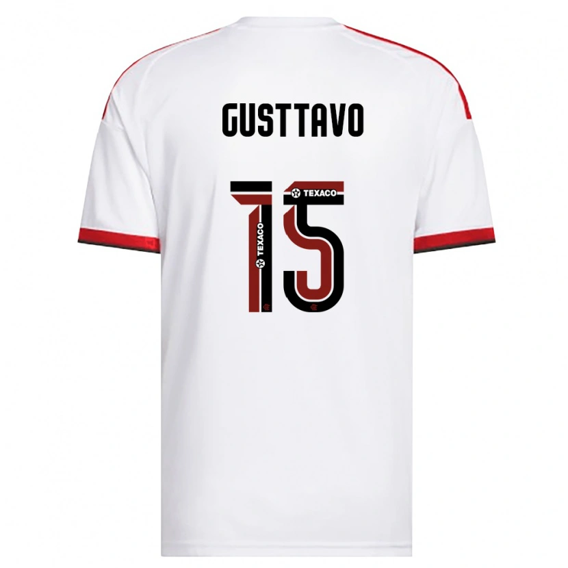 Danxen Criança Camisola Gusttavo Sousa #15 Branco Vermelho Preto Alternativa 2026/27 Camisa