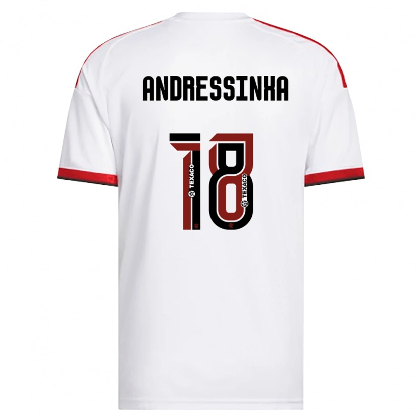Danxen Criança Camisola Andressinha #18 Branco Vermelho Preto Alternativa 2026/27 Camisa
