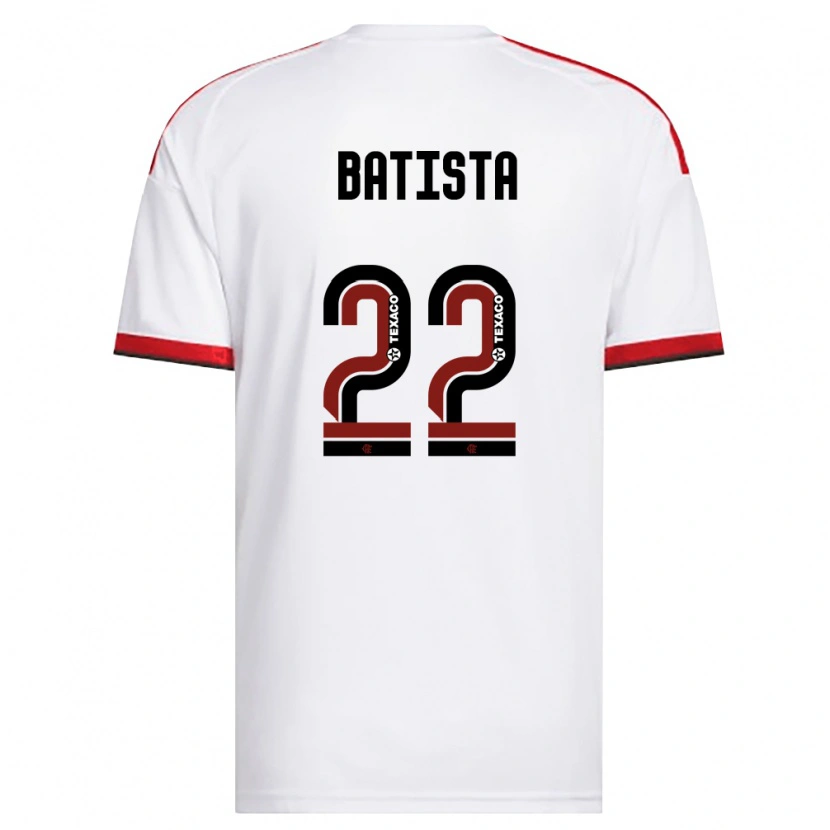 Danxen Criança Camisola Gabriel Batista #22 Branco Vermelho Preto Alternativa 2026/27 Camisa