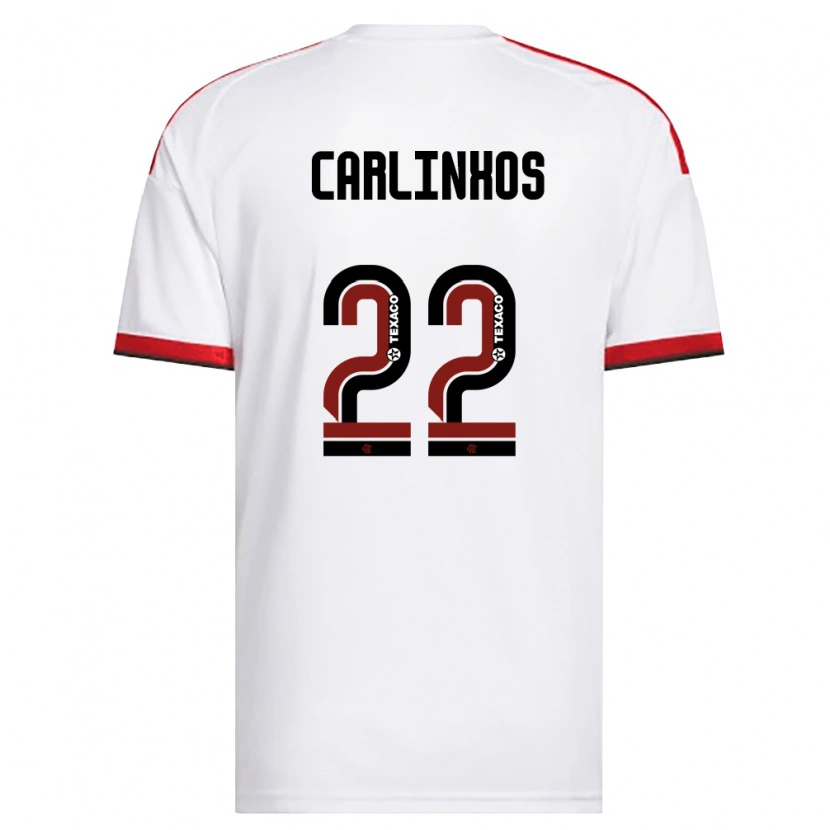 Danxen Criança Camisola Carlinhos #22 Branco Vermelho Preto Alternativa 2026/27 Camisa