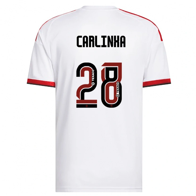 Danxen Criança Camisola Carlinha #28 Branco Vermelho Preto Alternativa 2026/27 Camisa