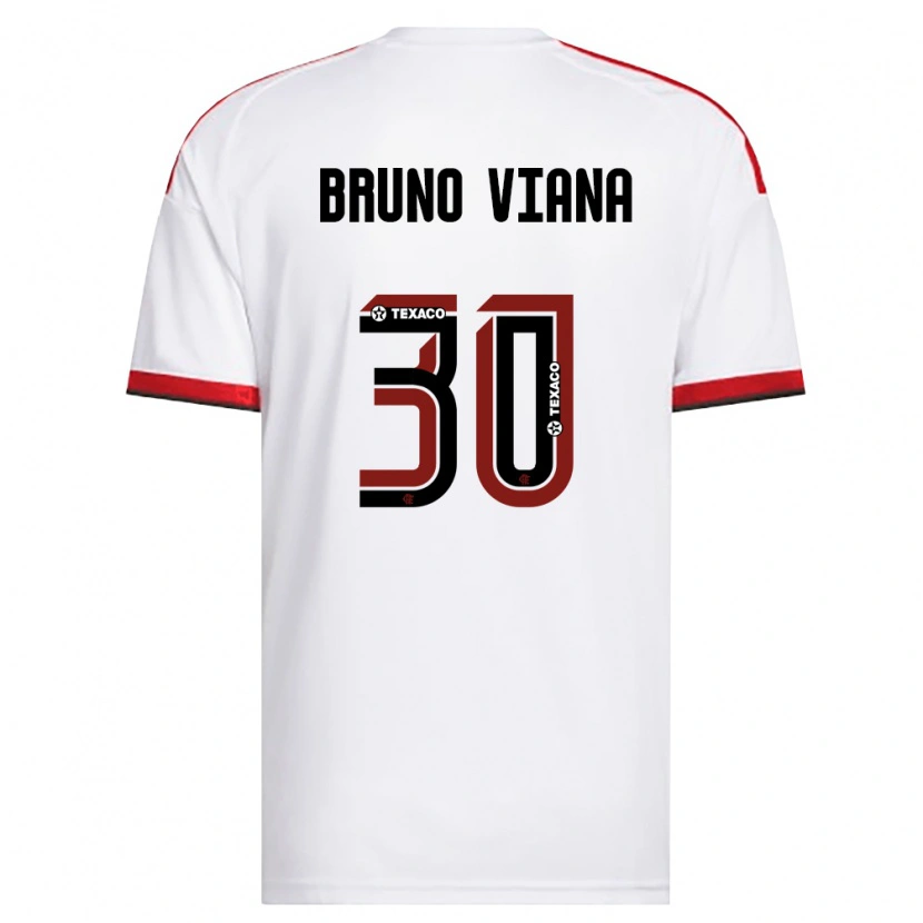 Danxen Criança Camisola Bruno Viana #30 Branco Vermelho Preto Alternativa 2026/27 Camisa
