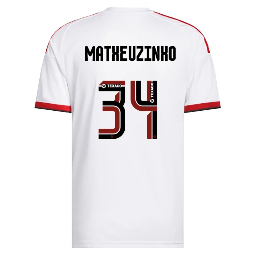 Danxen Criança Camisola Matheuzinho #34 Branco Vermelho Preto Alternativa 2026/27 Camisa