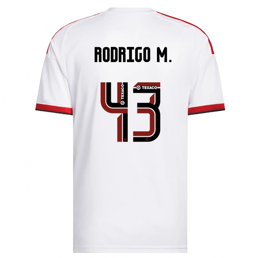 Danxen Criança Camisola Rodrigo Muniz #43 Branco Vermelho Preto Alternativa 2026/27 Camisa