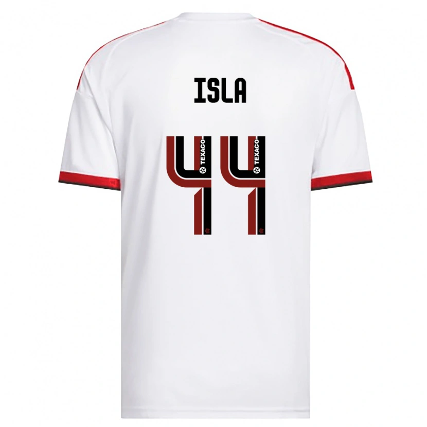 Danxen Criança Camisola Mauricio Isla #44 Branco Vermelho Preto Alternativa 2026/27 Camisa