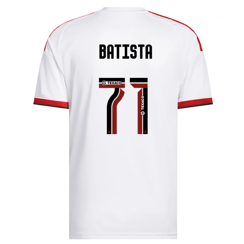 Danxen Criança Camisola Pedro Batista #71 Branco Vermelho Preto Alternativa 2026/27 Camisa
