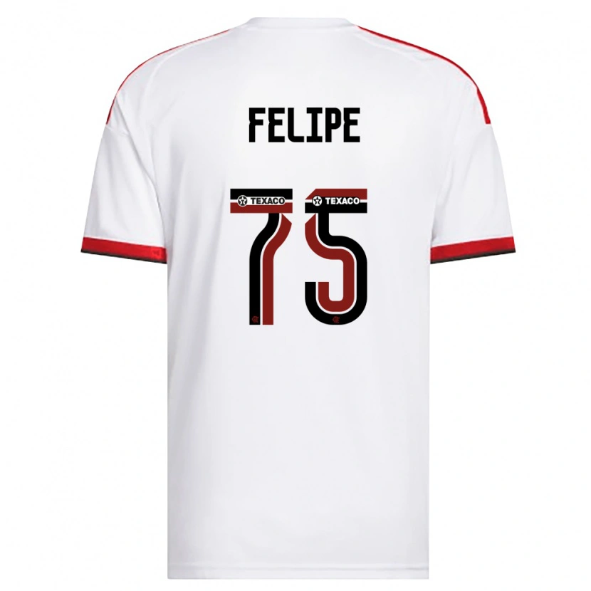 Danxen Criança Camisola Luiz Felipe #75 Branco Vermelho Preto Alternativa 2026/27 Camisa