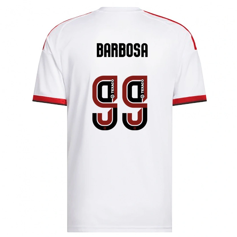 Danxen Criança Camisola Gabriel Barbosa #99 Branco Vermelho Preto Alternativa 2026/27 Camisa
