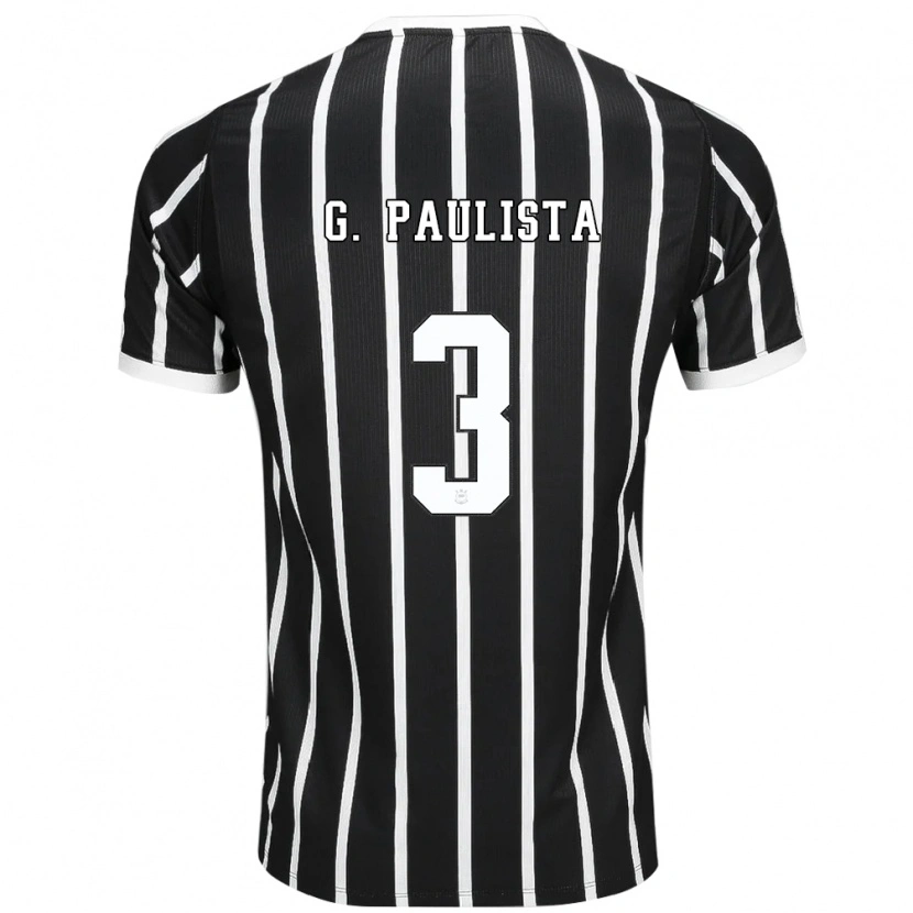 Danxen Criança Camisola Gabriel Paulista #3 Preto Branco Vermelho Alternativa 2026/27 Camisa