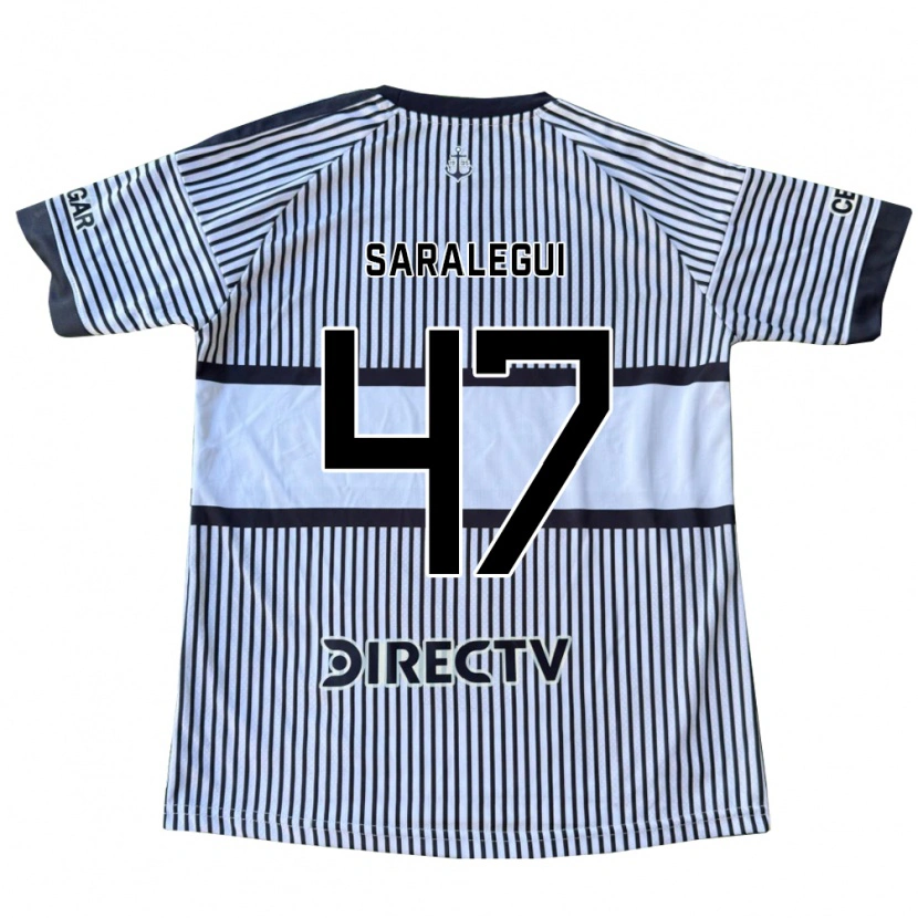 Danxen Criança Camisola Jabes Saralegui #47 Branco Preto Amarelo Alternativa 2026/27 Camisa