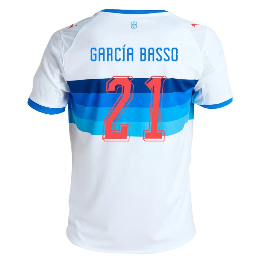 Danxen Criança Camisola Agustín García Basso #21 Branco Azul Celeste Principal 2026/27 Camisa