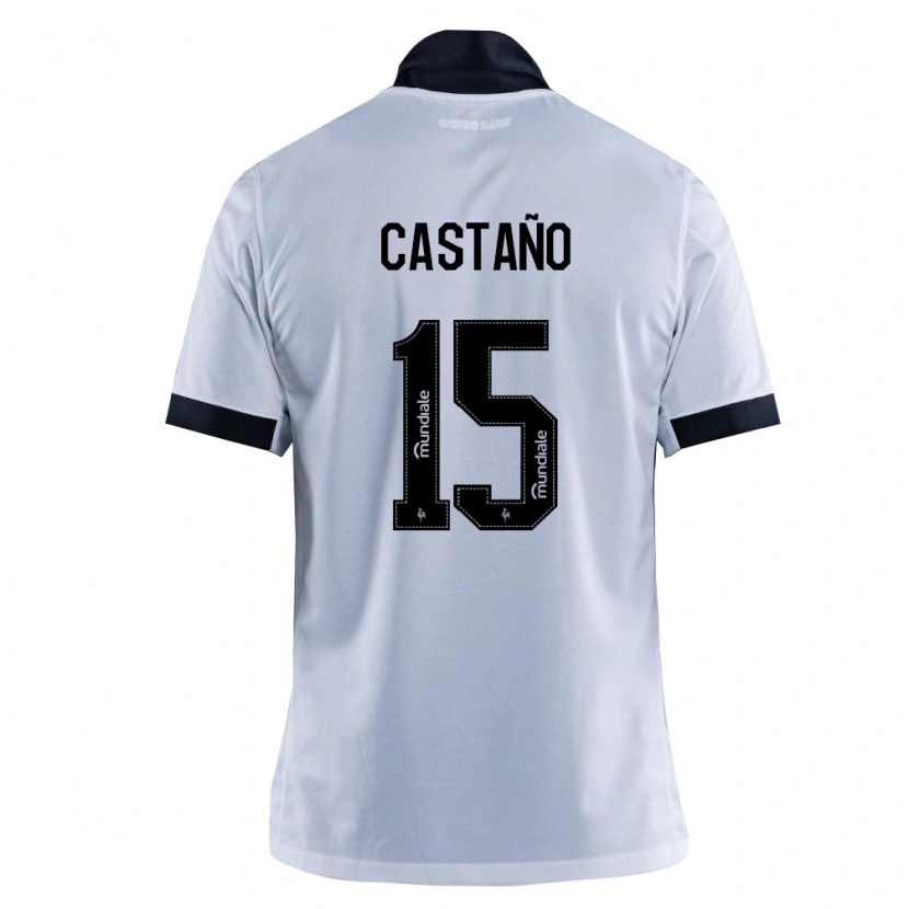 Danxen Criança Camisola Kevin Castaño #15 Preto Branco Alternativa 2026/27 Camisa