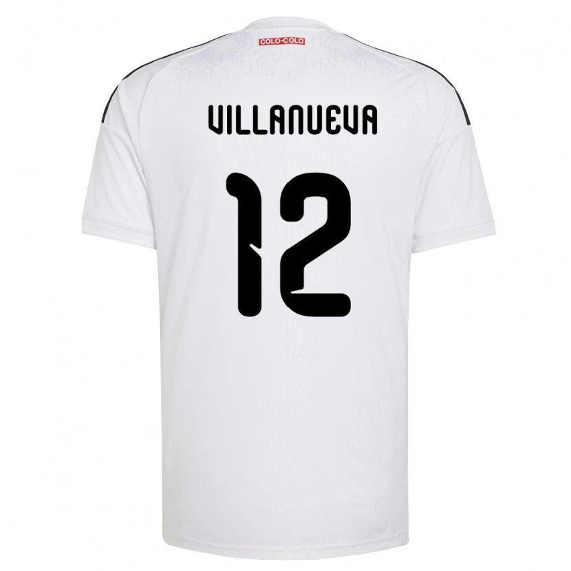 Danxen Homem Camisola Eduardo Villanueva #12 Branco Preto Principal 2026/27 Camisa