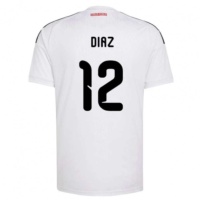 Danxen Homem Camisola Javiera Díaz #12 Branco Preto Principal 2026/27 Camisa