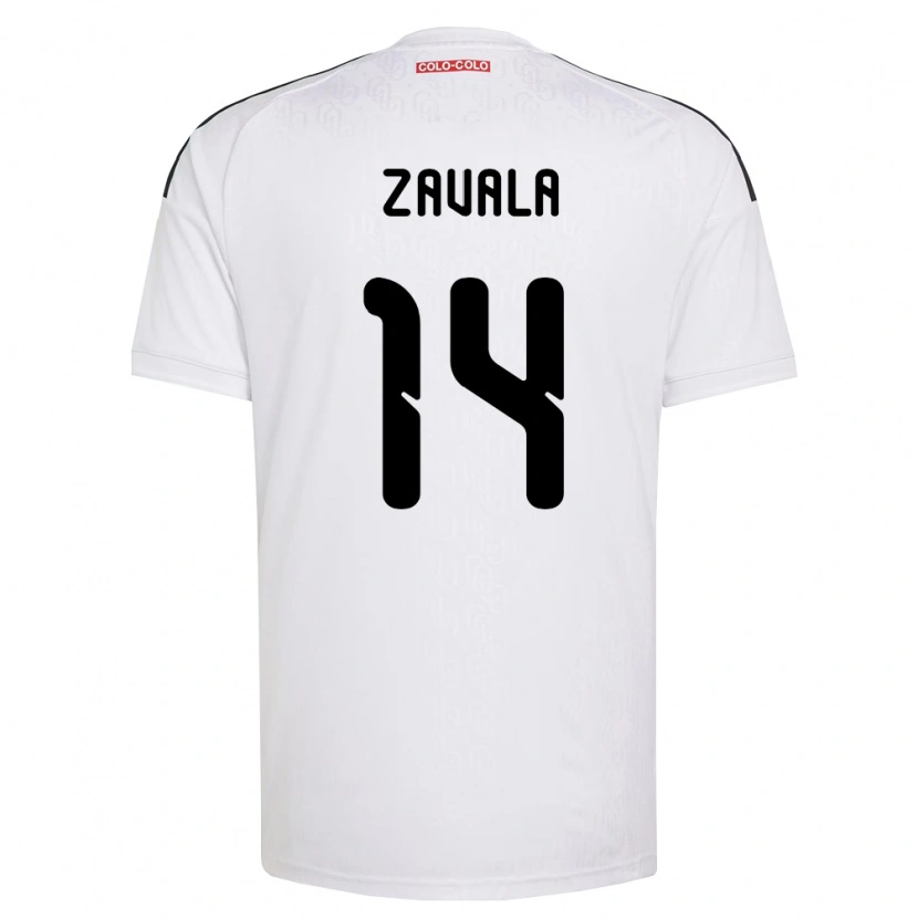 Danxen Homem Camisola Cristián Zavala #14 Branco Preto Principal 2026/27 Camisa