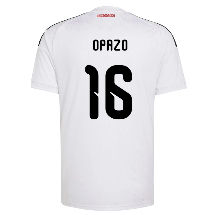Danxen Homem Camisola Óscar Opazo #16 Branco Preto Principal 2026/27 Camisa