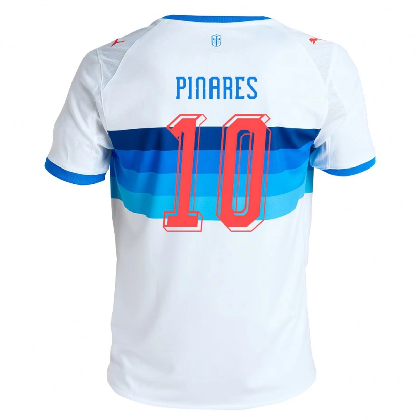 Danxen Homem Camisola Cesar Pinares #10 Branco Azul Celeste Principal 2026/27 Camisa