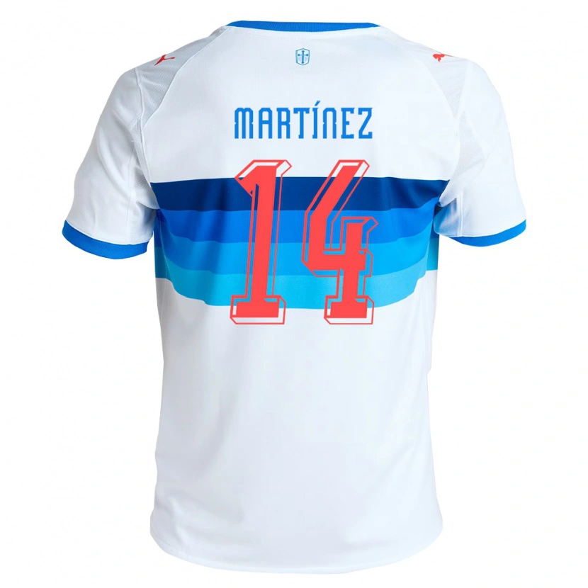Danxen Homem Camisola Jimmy Martínez #14 Branco Azul Celeste Principal 2026/27 Camisa