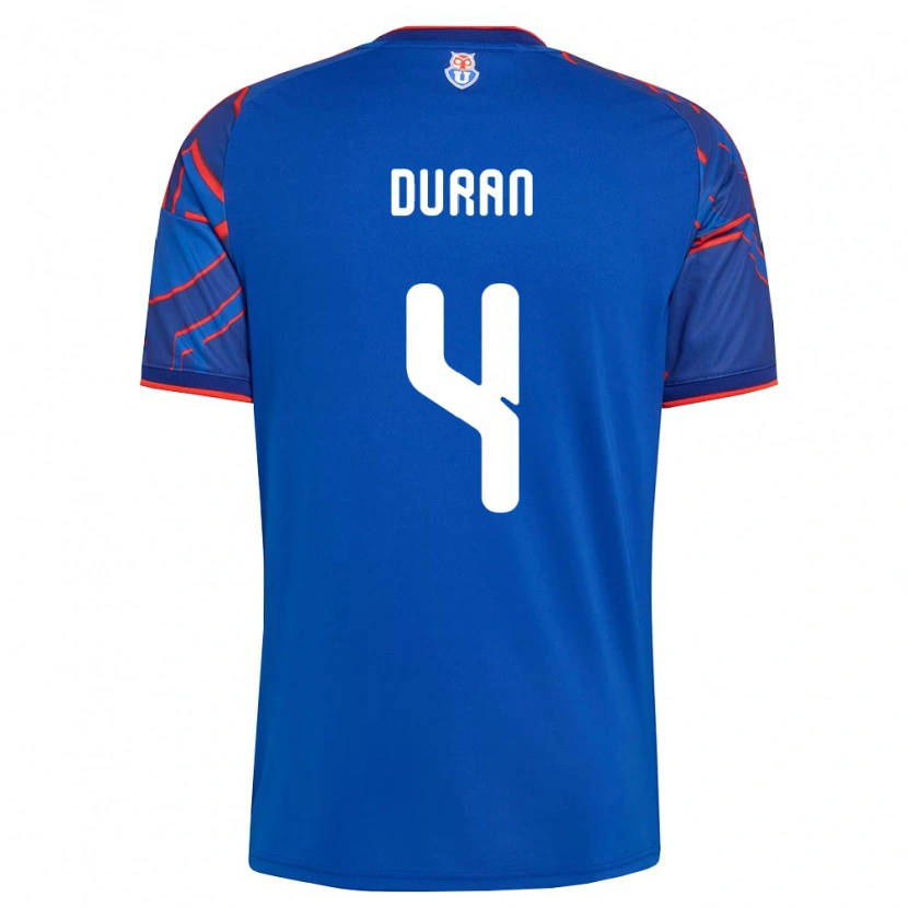 Danxen Homem Camisola Ignacia Durán #4 Azul Real Vermelho Principal 2026/27 Camisa