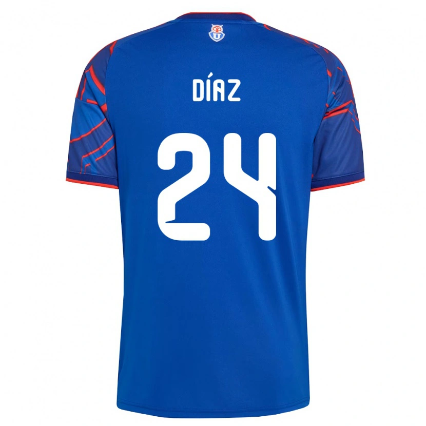 Danxen Homem Camisola Antonio Díaz #24 Azul Real Vermelho Principal 2026/27 Camisa