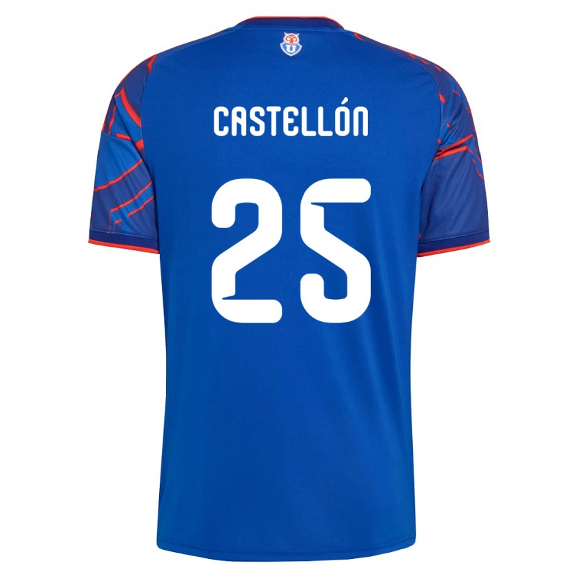 Danxen Homem Camisola Gabriel Castellón #25 Azul Real Vermelho Principal 2026/27 Camisa