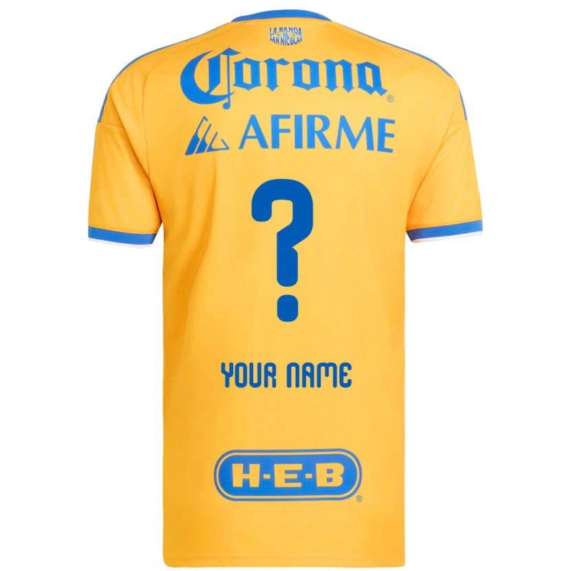 Danxen Homem Camisola Seu Nome #0 Amarelo Azul Principal 2026/27 Camisa