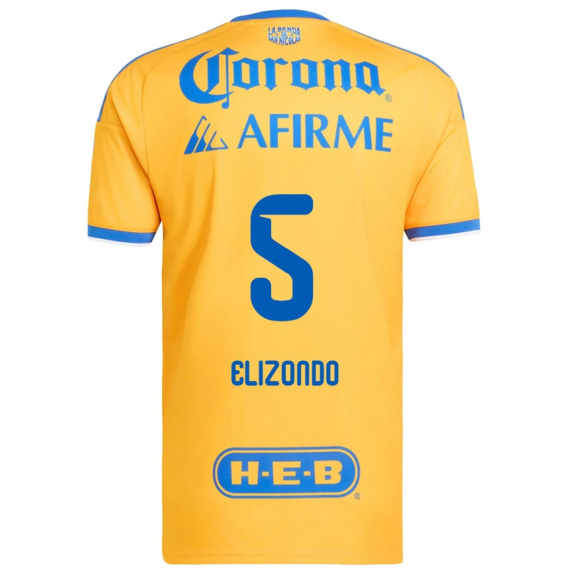 Danxen Homem Camisola Fernanda Elizondo #5 Amarelo Azul Principal 2026/27 Camisa